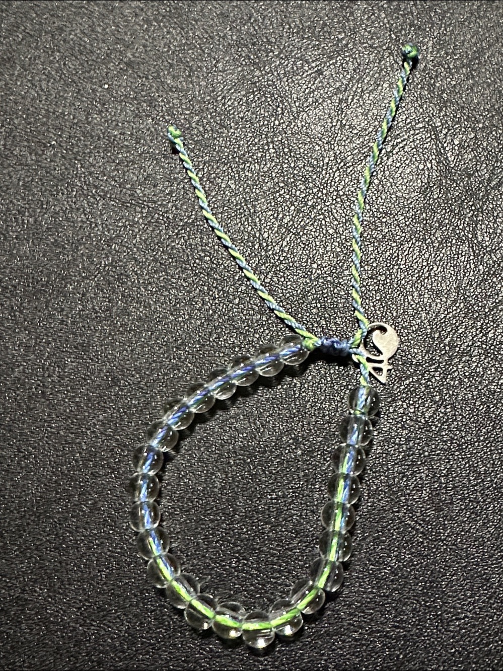 4Ocean Clear 6.4mm Glass Beaded Adjustable Bracelet